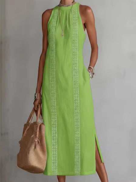 Sleeveless Linen Maxi Dress