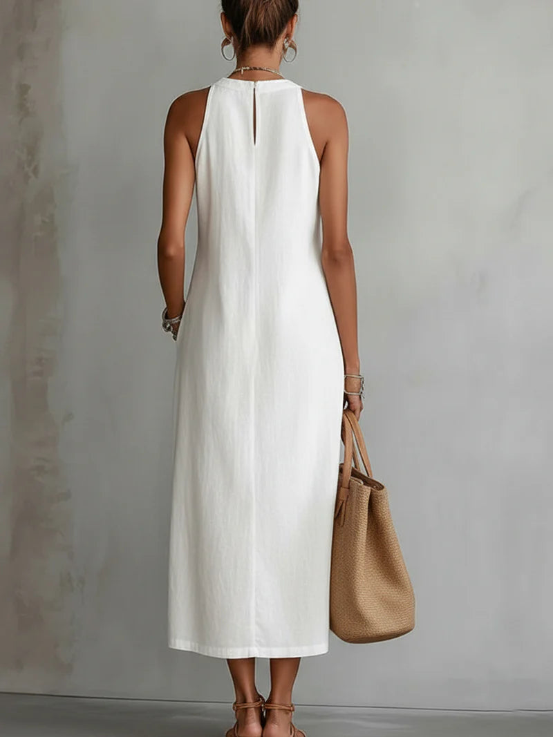 Sleeveless Linen Maxi Dress