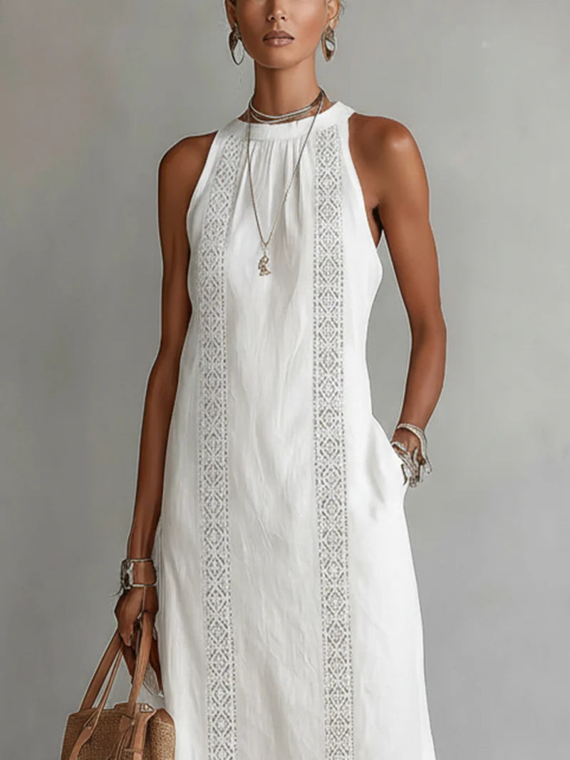 Sleeveless Linen Maxi Dress