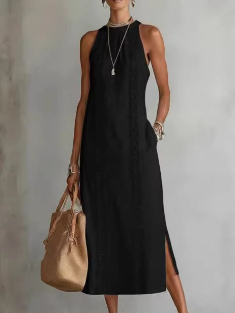 Sleeveless Linen Maxi Dress
