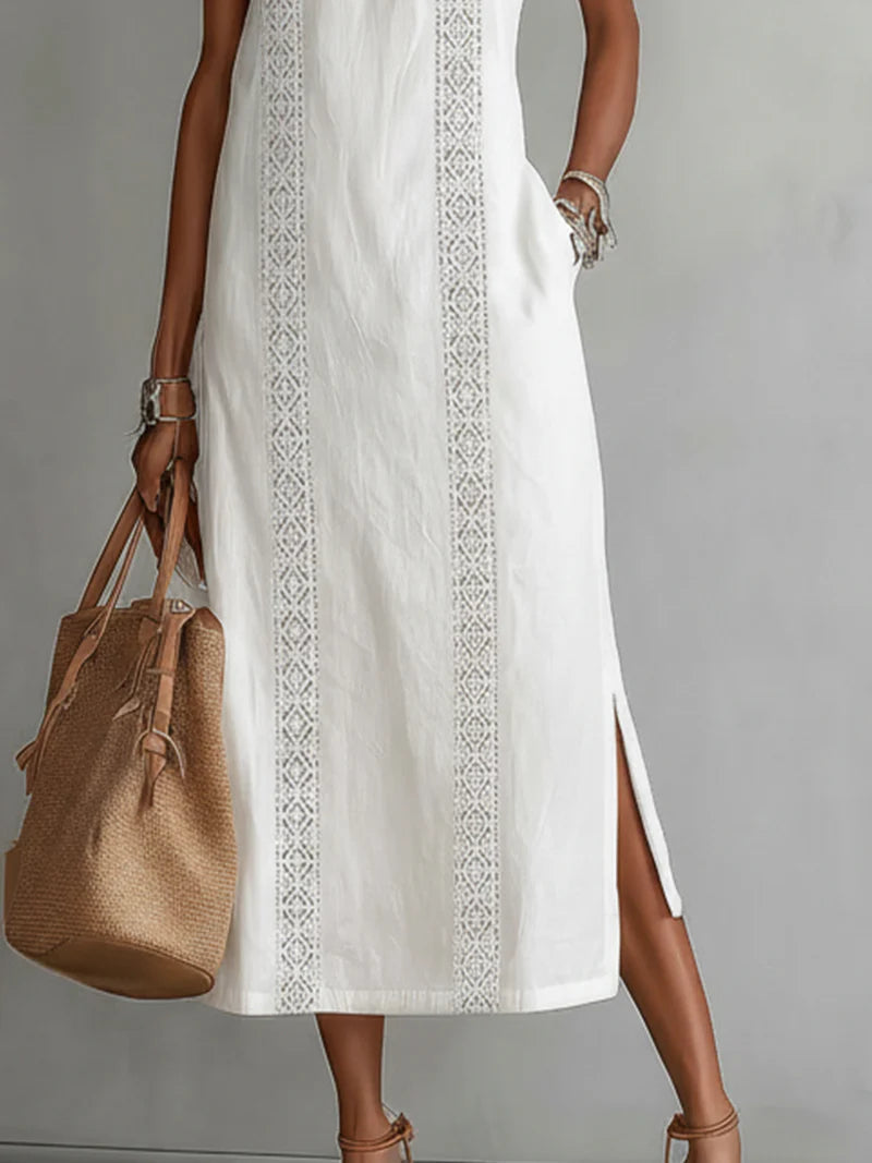 Sleeveless Linen Maxi Dress