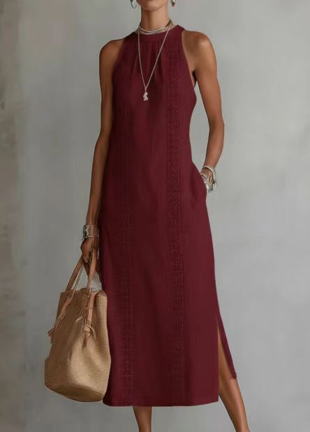 Sleeveless Linen Maxi Dress
