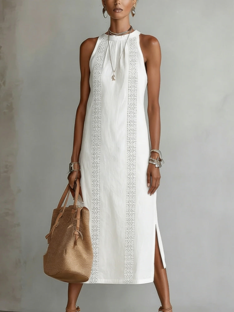 Sleeveless Linen Maxi Dress